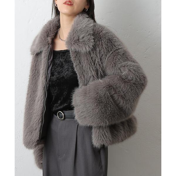 ブルゾン アウター ショートファーブルゾン レディース