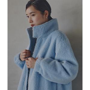 ブルゾン アウター スタンドネックシャギーブルゾン レディース