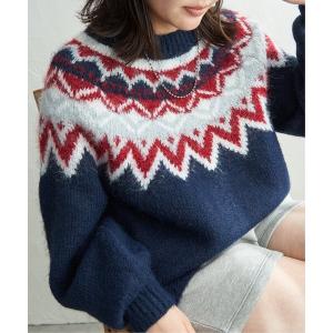 ニット セーター ノルディックニットプルオーバー レディース