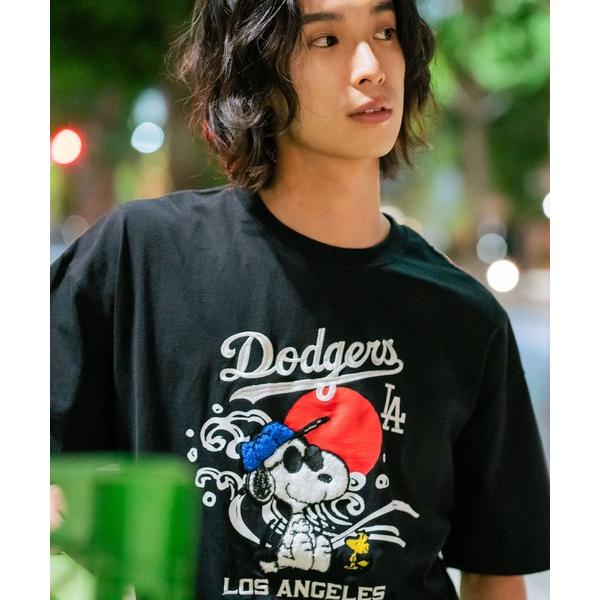 tシャツ 「PEANUTS×MLB」「限定・オリジナルデザイン」和柄Ｔシャツ 刺繍 ドジャース ヤン...