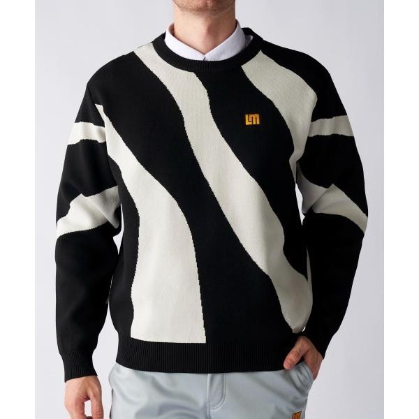 セーター ニット LOUDMOUTH ラウドマウス ゴルフウェア  ワンポイント ロゴ 軽量 薄手 ...