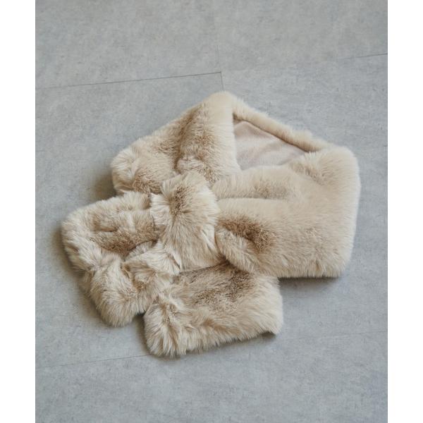 マフラー ストール エコファー差し込みマフラー レディース