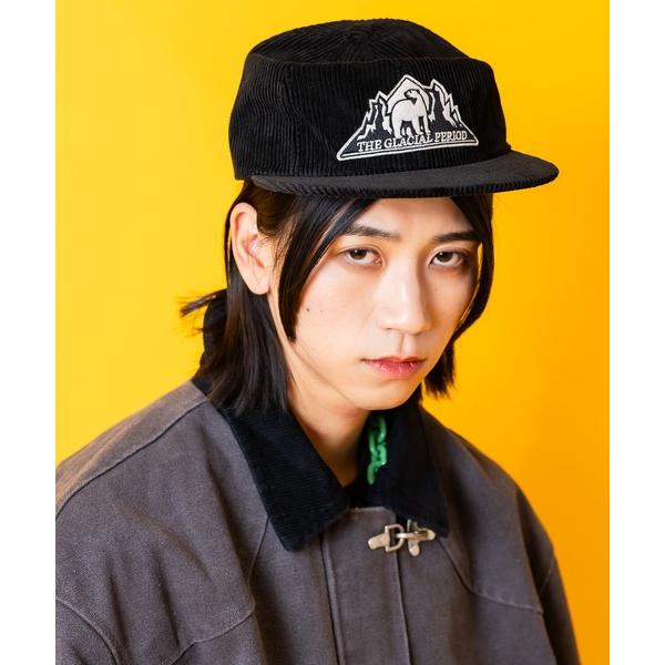 キャップ 帽子 an meets zakka レトロフェルトワッペン肉厚コーデュロイフラットバイザー...