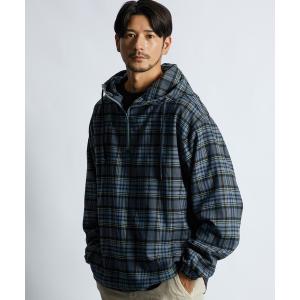シャツ チェックシャツパーカー フードシャツ シャツアウター メンズ