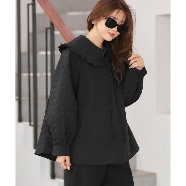 コート アウター 襟付き 中綿 キルティング Aラインコート ｜ アウター / コート / ロングコ...