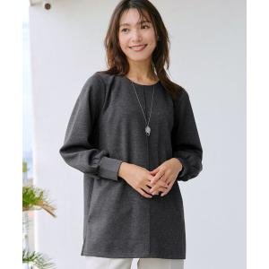 tシャツ ボンディングパフスリーブチュニック レディース