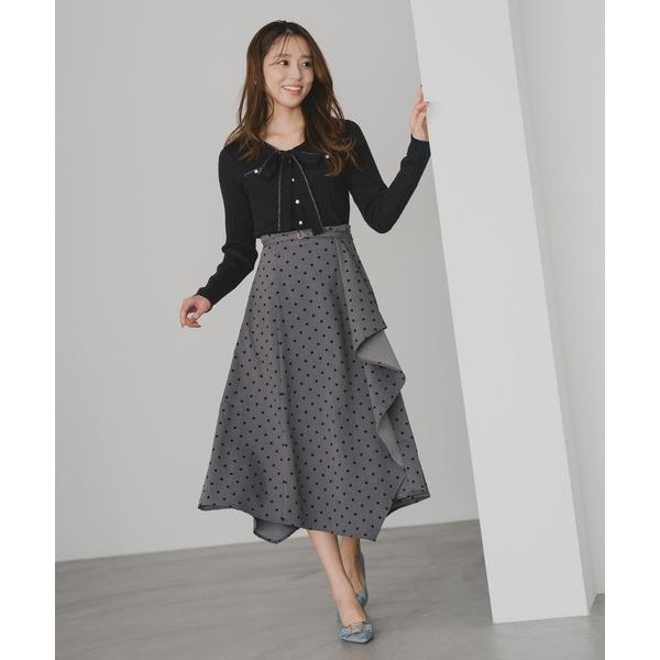 スカート 2025秋冬新作 イレギュラーヘムスカート