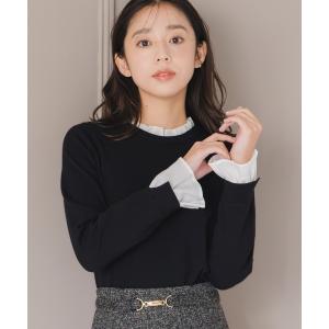 ニット セーター 2025秋冬新作 フリルレイヤードニット レディース