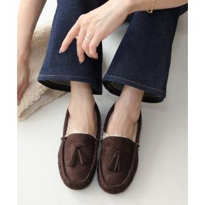 デッキシューズ モカシン フェイクファータッセルモカシン「低反発スポンジ入り」 レディース