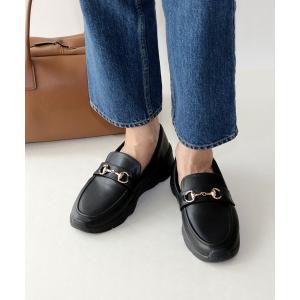 スニーカー ビットローファー厚底スリッポン「低反発スポンジ入り」 レディース