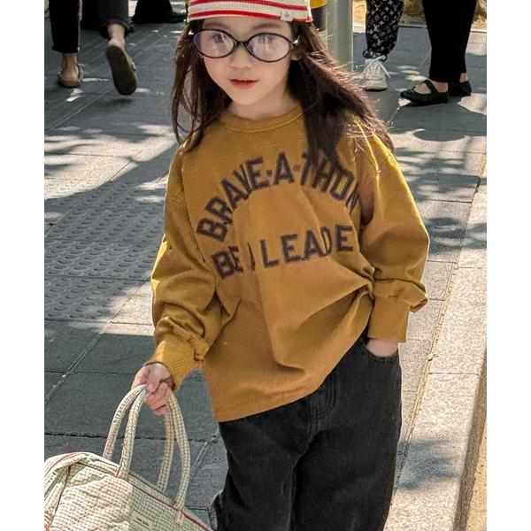 トレーナー  「aimoha-KIDS-」キッズ　ロゴスウェット キッズ 子供服