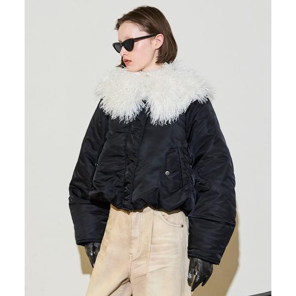 ブルゾン アウター 「PRE-ORDER」Fur Collar Padded Blouson / 中...