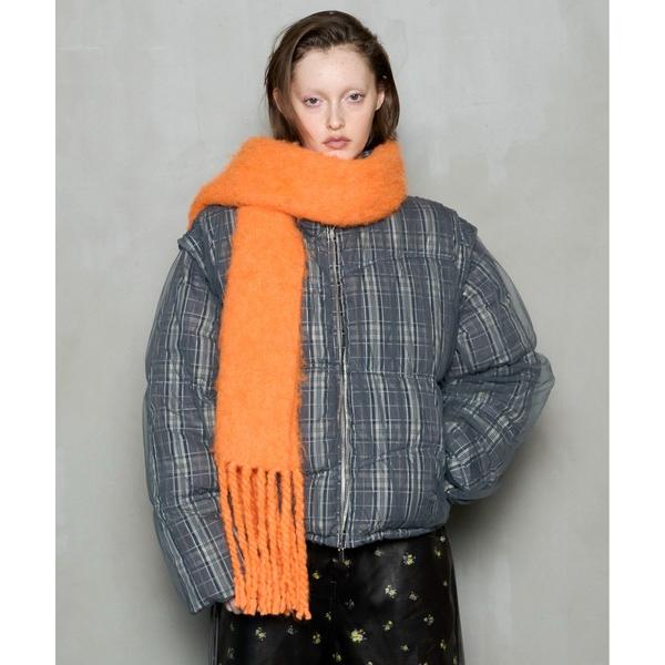 ブルゾン アウター Wave Shirring Tulle Puffer Jacket / ウェーブ...