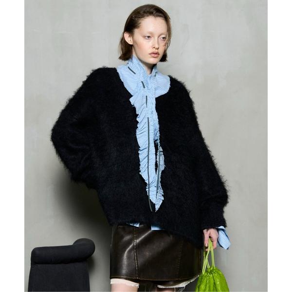 ニット セーター Long Shaggy V-neck Knit / ロングシャギーVネックニット ...