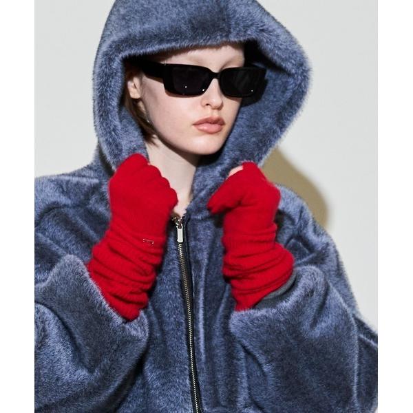 手袋 Fox Blend Knit Gloves / フォックスブレンドニットグローブ レディース