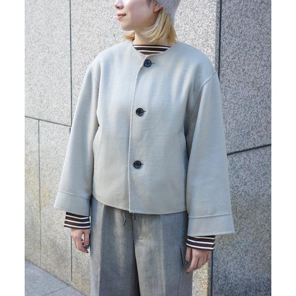 ジャケット ノーカラージャケット ORCIVAL | リバーウール ノーカラーブルゾン WOMEN ...