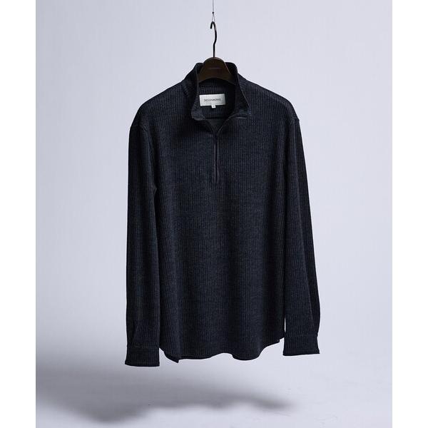 シャツ 「スリーピース対応」フリングウール スムースジャージー プルオーバー ジップシャツ メンズ