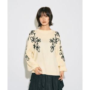 ニット セーター 「archive」コード刺繍ニット レディース