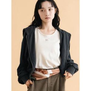 tシャツ ショート丈ジップパーカー レディース