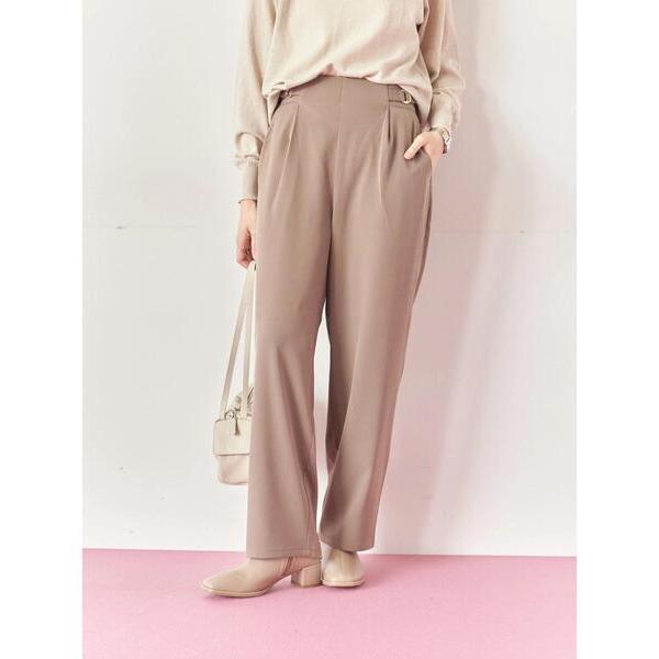 パンツ 「イージーケア」サイドタブストレートパンツ レディース