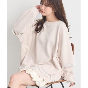 トレーナー スウェット レーススウェットプルオーバー レディース