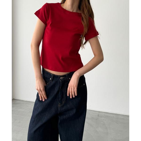 「CANAL JEAN」 「HARING」半袖Tシャツ ONE SIZE レッド レディース