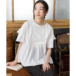 「niko and...」 半袖カットソー LARGE オフホワイト レディース