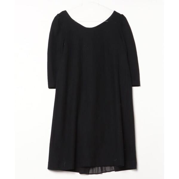 「TIARA」 7分袖ワンピース 4 ブラック レディース