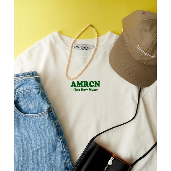 「AMERICANA」 半袖Tシャツ ONE SIZE ホワイト レディース