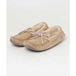 「UGG」 モカシンシューズ 23cm ベージュ レディース