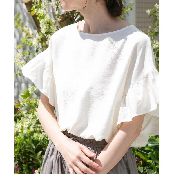 「ITEMS URBANRESEARCH」 半袖ブラウス FREE オフホワイト レディース