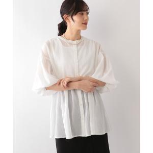 「GLOBAL WORK」 7分袖ブラウス FREE オフホワイト レディース