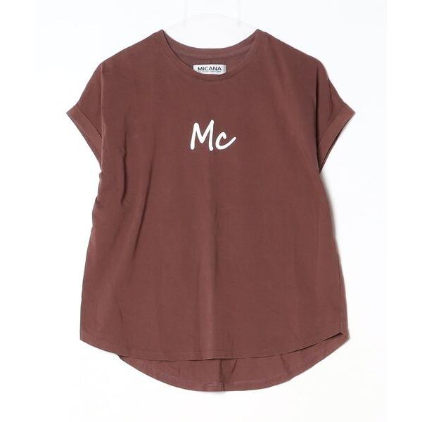 「MICA&amp;DEAL」 半袖Tシャツ「AMERICANAコラボ」 FREE ブラウン レディース