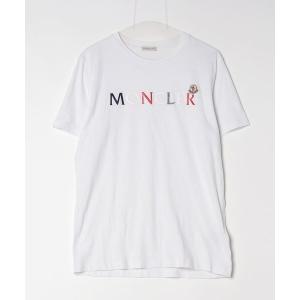 「MONCLER」 半袖Tシャツ S ホワイト メンズ