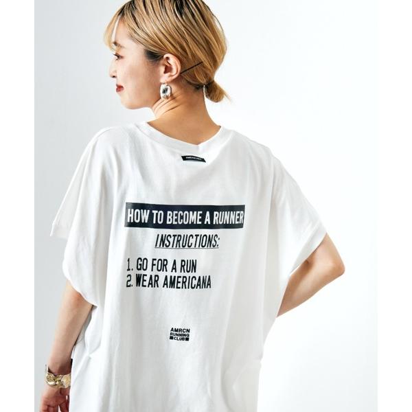 「AMERICANA」 半袖Tシャツ F ホワイト レディース