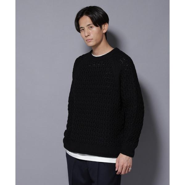 セーター ニット ヴァーグケーブルラグランニット メンズ
