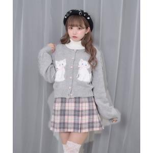 カーディガン twins catsジャガードニットカーディガン レディース