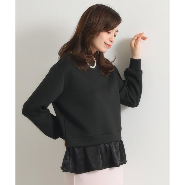 tシャツ 「洗濯機OK」異素材コンビプルオーバー レディース