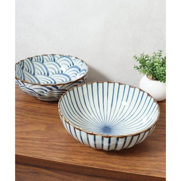 食器 染付絵変り 多用鉢ペア 美濃焼