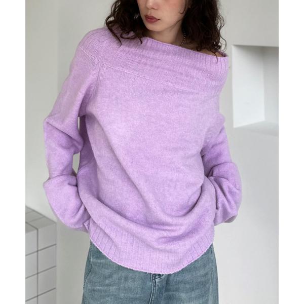 ニット セーター 「Good Riddance」ワンショルダー ルーズ ニット レディース