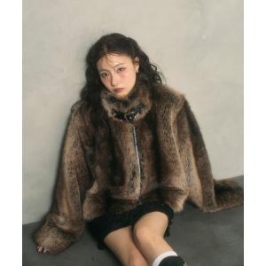 コート アウター ベルトエコファーコート レディース