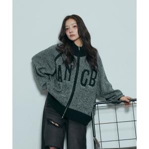 ニット セーター UNISEX プレーティングジップニット レディース