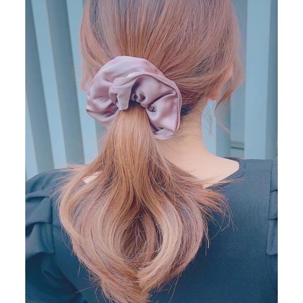 シュシュ 「Bz」無地ビッグシュシュ/ヘアゴム(RZ)