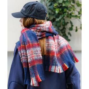 ストール マフラー 「Pierre Quioc / ピエールキオック」モヘア混チェックストール / マフラー レディース メンズ