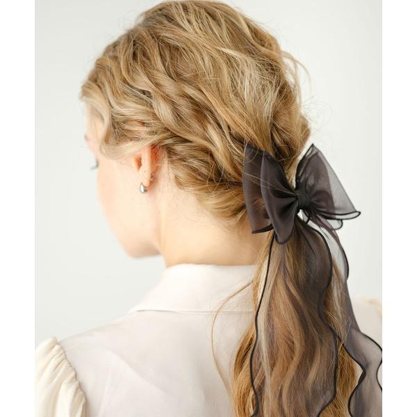ヘアゴム アンジュ オーガンジー ロングリボン ヘアゴム