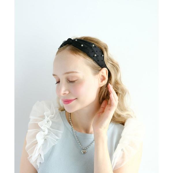 カチューシャ ほのか チュール＆パール カチューシャ