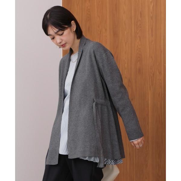 カーディガン ミドルウエストマークトッパー レディース