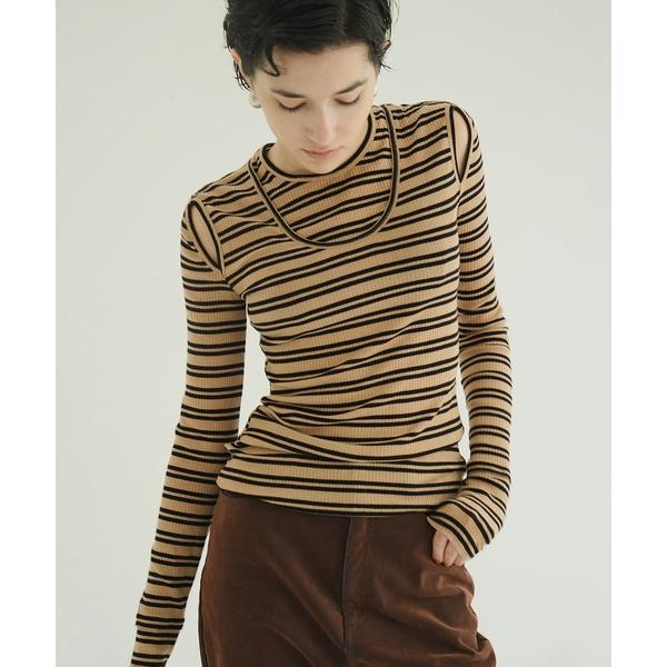 tシャツ LAYERED SHOULDER CUT TOPS レディース