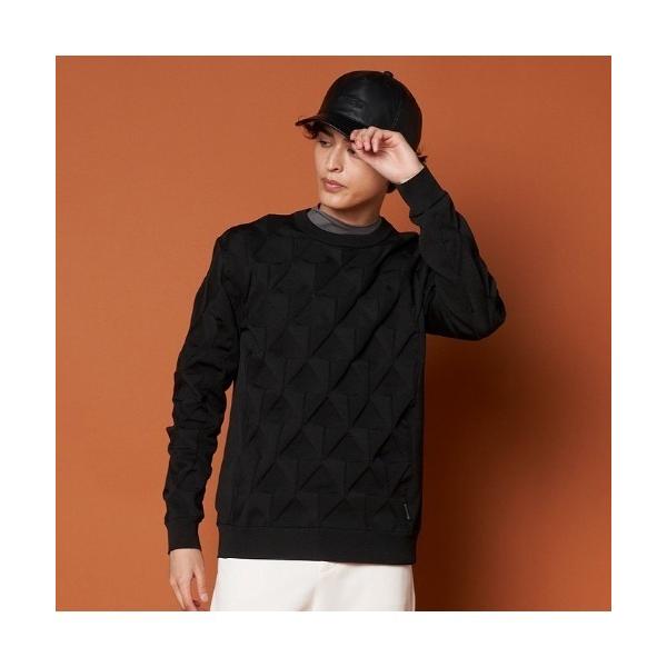 セーター ニット 「VIVA HEART/GOLF」3Dアーガイル柄 ニットプルオーバー メンズ