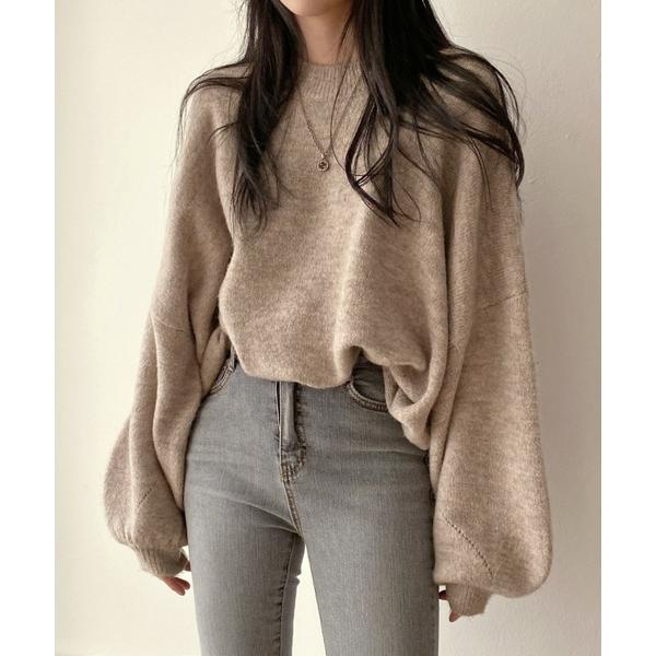 ニット セーター YUGA_YGMC Oversized knit top with volumin...
